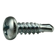 BUILDRIGHT Self-Drilling Screw, #6 x 1/2 in, Zinc Plated Steel Pan Head Phillips Drive, 492 PK 09795